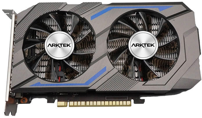 Відеокарта Arktek PCI-Ex GeForce GTX 1650 Dual Fan 4GB GDDR6 (128bit) (1590/12000) (DVI, HDMI, DisplayPort) (AKN1650D6S4GHS1)