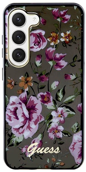 Etui plecki Guess Flower Collection do Samsung Galaxy S23 Plus Black (3666339117207)