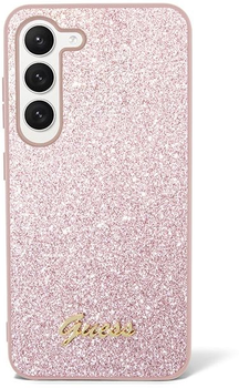 Etui plecki Guess Glitter Script do Samsung Galaxy S23 Plus Pink (3666339117320)