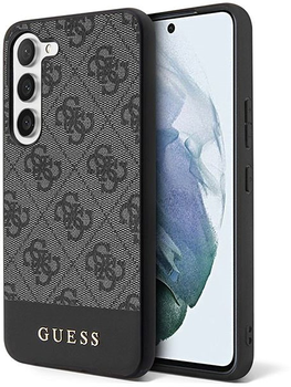 Etui plecki Guess 4G Stripe Collection do Samsung Galaxy S23 Black (3666339117528)