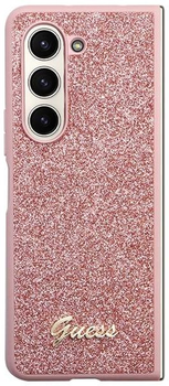 Панель Guess Glitter Script для Samsung Galaxy Z Fold 5 Рожевий (3666339174002)