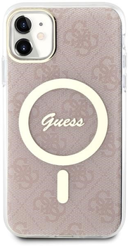 Панель Guess 4G MagSafe для Apple iPhone 11 Рожевий (3666339127343)
