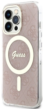 Etui plecki Guess 4G MagSafe do Apple iPhone 13/13 Pro Pink (3666339127350)