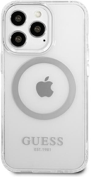 Etui plecki Guess Metal Outline Magsafe do Apple iPhone 13/13 Pro Silver (3666339057275)