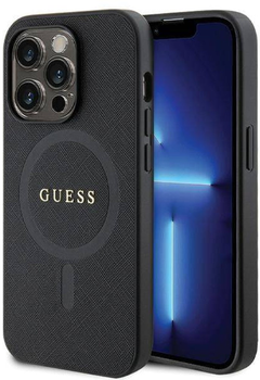 Панель Guess Saffiano MagSafe для Apple iPhone 13 Pro Max Чорний (3666339155711)