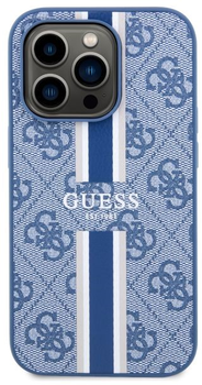 Etui plecki Guess 4G Printed Stripes MagSafe do Apple iPhone 14 Pro Blue (3666339119997)