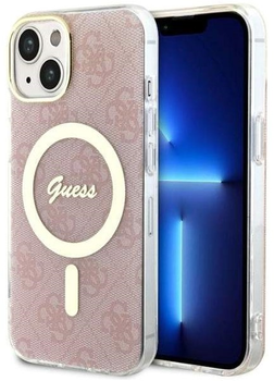 Панель Guess 4G MagSafe для Apple iPhone 14 Plus Рожевий (3666339127237)