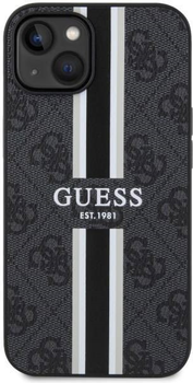 Etui plecki Guess 4G Printed Stripes MagSafe do Apple iPhone 14 Plus Black (3666339119683)