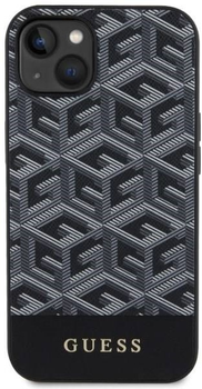 Etui plecki Guess G Cube Stripes MagSafe do Apple iPhone 14 Black (3666339112424)