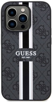 Etui plecki Guess 4G Printed Stripes MagSafe do Apple iPhone 14 Pro Max Black (3666339119706)