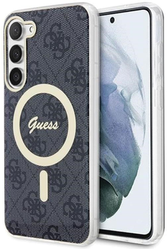 Etui plecki Guess 4G MagSafe do Samsung Galaxy S23 Plus Black (3666339130503)