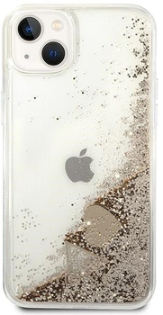 Etui plecki Guess Glitter Charms do Apple iPhone 14 Plus Gold (3666339094003)
