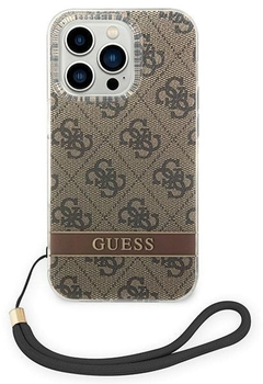 Панель Guess 4G Print Strap для Apple iPhone 14 Pro Max Коричневий (3666339093860)