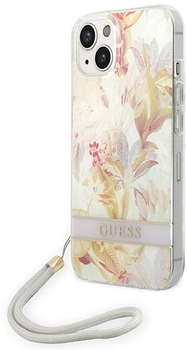 Панель Guess Flower Strap для Apple iPhone 14 Фіолетовий (3666339093914)