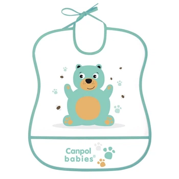 Слинявчик пластмасовий м'який Canpol Babies Бірюзовий (5903407029191)