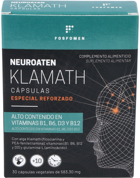 Suplement diety Herbora Neuroaten Klamath 583.3 mg 30 kapsułek (8426494182022)