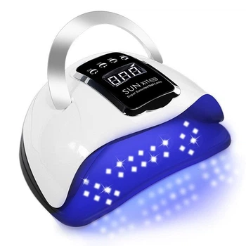 УФ ЛЕД лампа SUN X11 MAX для манікюру/ нігтів/ гель лаку настільна 280W 66 LEDS білий чорний (GS-107416)