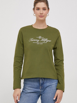 Лонгслів довгий жіночий Tommy Hilfiger WW0WW40292-Green M Зелений (8720645372424)