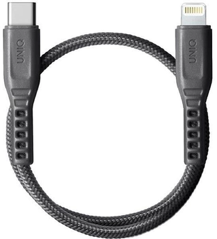 Кабель Uniq Flex USB Type-C - Lightning 18W 30 см Сірий (8886463671207)