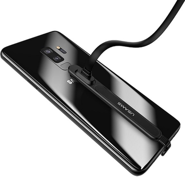 Кабель USAMS U9 USB-C 1.5 м плоский Black (6958444995830)