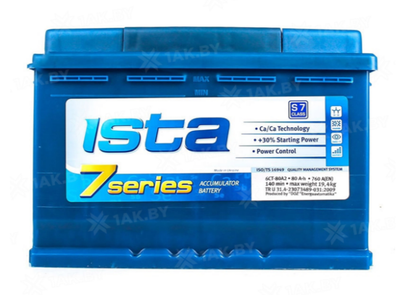 Аккумулятор ISTA 7 Series (80 Ah) 760 A, 12 V Обратная, R+ L3