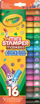 Набор мини-фломастера Crayola Markers со штампами washable х 16 шт (071662187415)