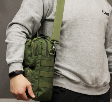 Сумка через плече Tactic міська сумка наплечна Олива (9060-olive)