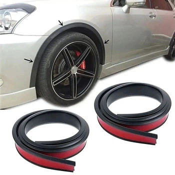 Универсальный молдинг на колесные арки 1.5М×4шт (ширина 3.8 см) BLACK