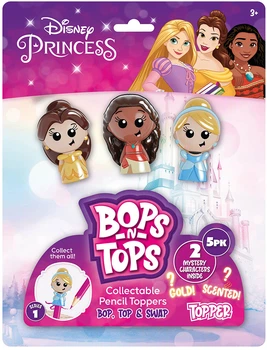 Набор коллекционных фигурок-топперов Sambro Bop n Tops Принцессы Дисней 5 фигурок (DSP20-3562-KV-FO) (5056219075341)