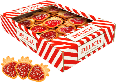 Сдобное печенье Delicia Желейная ягодка 2.4 кг (4823102511733)