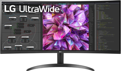 LG Монітор 34' 34WQ60C-B 2xHDMI, DP, Audio, IPS, 3440x1440, 21:9, sRGB 99%, CURVED, HDR10 (34WQ60C-B)