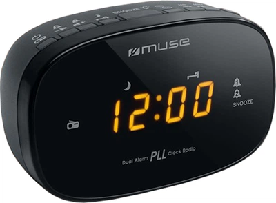 Zegar stołowy z radiem MUSE czarny (M-150 CR)