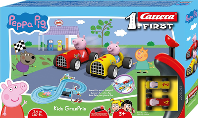 Перегоновий трек Carrera First Race Track Peppa Pig Kids GranPrix 2.4 м (63043) (4007486630437)