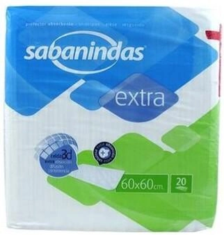 Одноразові пелюшки Sabanindas Extra Protect 60x60 см 20 шт (8410520039114)