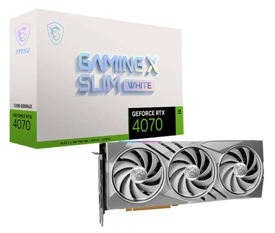 Відеокарта MSI GeForce RTX4070 12Gb GAMING X SLIM WHITE (RTX 4070 GAMING X SLIM WHITE 12G)