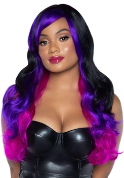 Парик Leg Avenue Allure Multi Color Wig Универсальный Чёрный/Фиолетовый ( SO8007 )