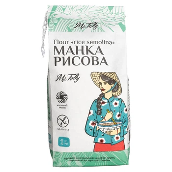 Мука "Manka рисовая" без глютена "Ms. Tally" 1 кг