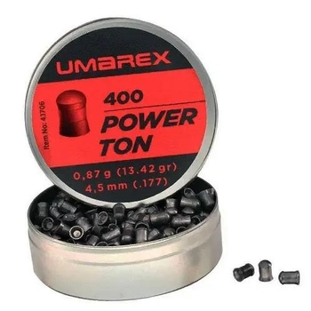 Кулі для пневматики Umarex Power Ton 0,87 г. калибр 4.5 мм 400 шт (180722)