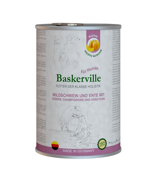 Консерва для собак Baskerville консервы з качкою і кабаном, 400 гA