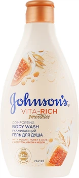 Доглядає гель для душу з йогуртом, вівсом та медом - Johnson's® Vita-rich Comforting Body Wash 250ml (865249-21571)