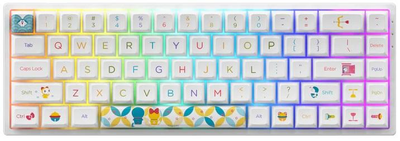 Клавіатура Akko 3068B Doraemon Rainbow RGB CS Jelly Pink White (6925758617383)