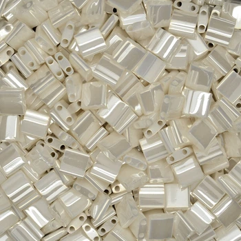 Бисер японский Miyuki TILA №592, 5х5 мм, Кремовый, 5 г (BIS-046055)