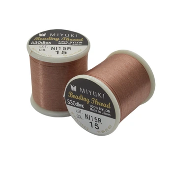Нить для бисера Miyuki 15, Коричневая, 50 м (MUL-045291)