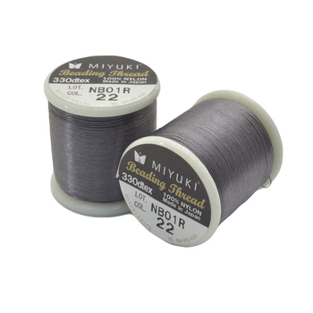 Нить для бисера Miyuki 22, Серая темная, 50 м (MUL-045298)