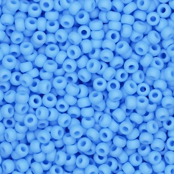 Бисер японский Miyuki круглый RR 10/0 №413F, Голубой матовый, 5 г (BIS-047541)
