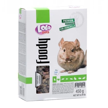 Повнораціонний корм Lolo Pets foody для шиншил, 450 г