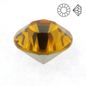 Стразы стеклянные конусные SS6 (2,0 мм), Янтарные, 10 шт (STR-018761) Polimex