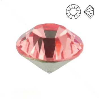 Стразы стеклянные конусные SS7 (2,2 мм), Розовые, 10 шт (STR-018782) Polimex