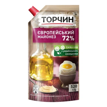Майонез Торчин Європейський 72 % 520 г (4820001316186)
