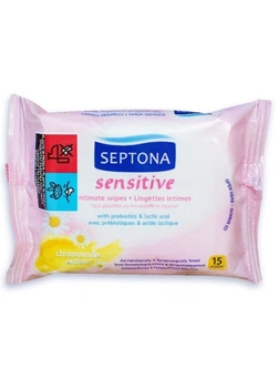 Вологі серветки для інтимної гігієни Septona Sensitive 15 шт